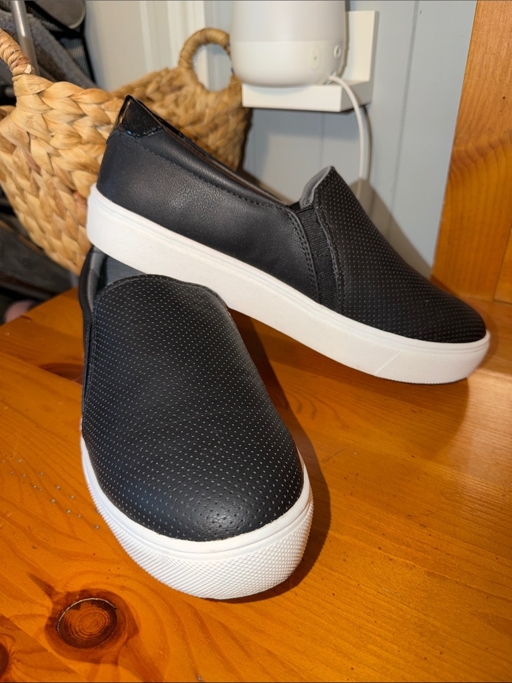 Dr. Scholl's Black Slip-On Sneakers - Nova in Black Nubia